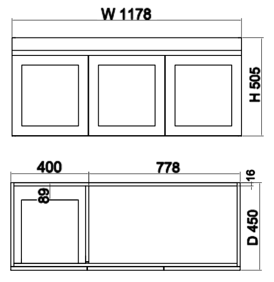 Miami 1200mm Wall Hung Vanity Matte White