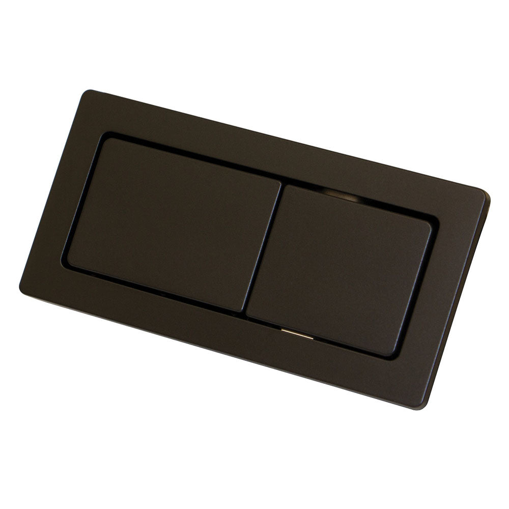 Fienza Rectangular Dual Flush Buttons Matte Black 200784