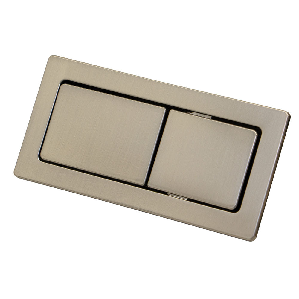Fienza Rectangular Dual Flush Buttons Brushed Nickel 200784BN