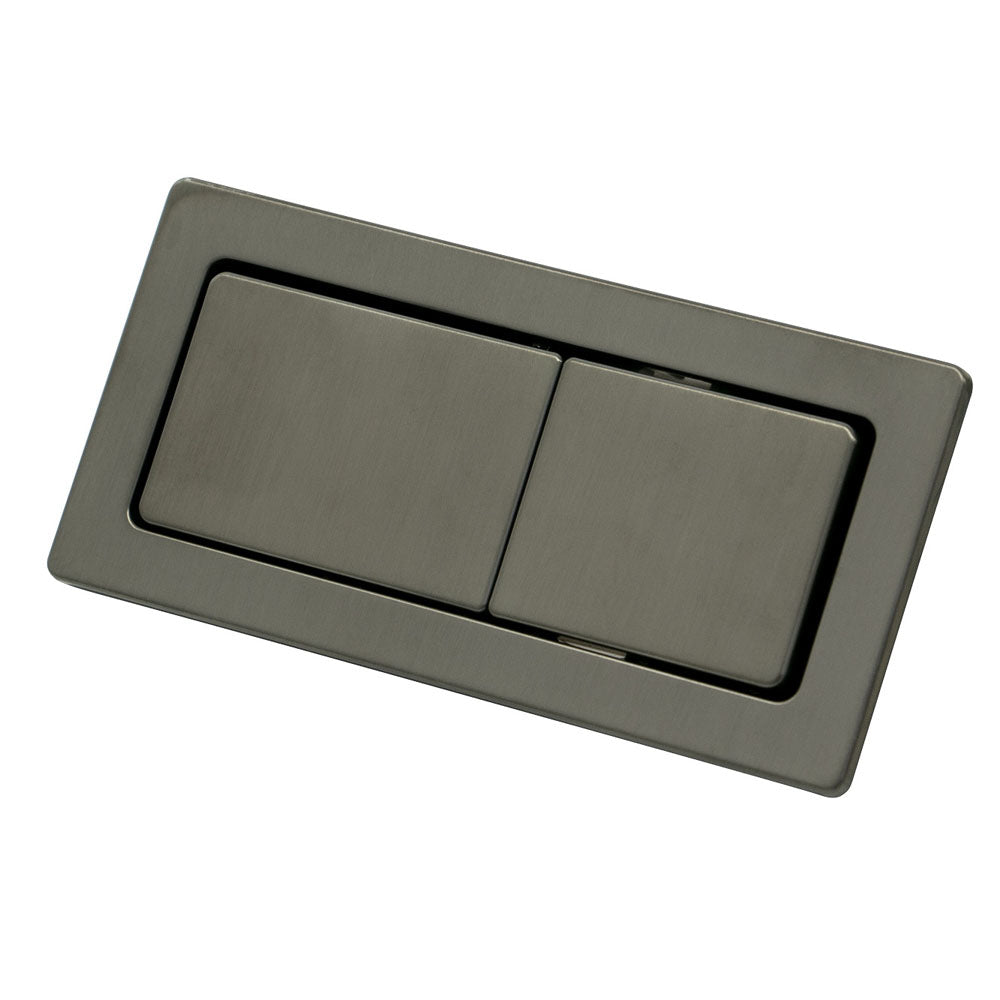 Fienza Rectangular Dual Flush Buttons Gun Metal 200784GM