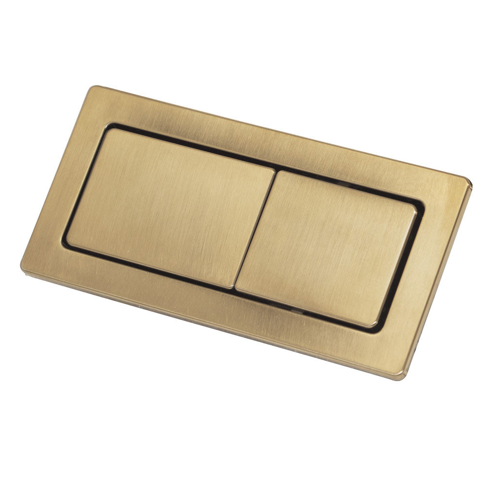 Fienza Rectangular Dual Flush Buttons Urban Brass 200784UB