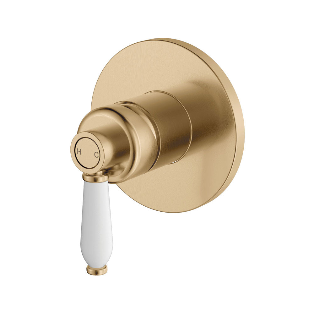 Fienza Eleanor Shower/Bath Mixer Urban Brass & Ceramic 202101UB