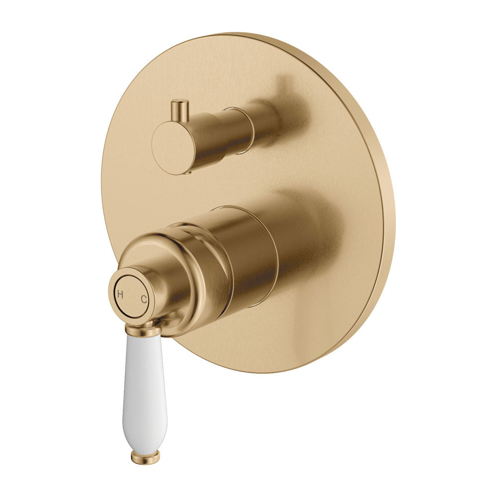 Fienza Eleanor Shower/Bath Diverter Mixer Urban Brass & Ceramic 202102UB