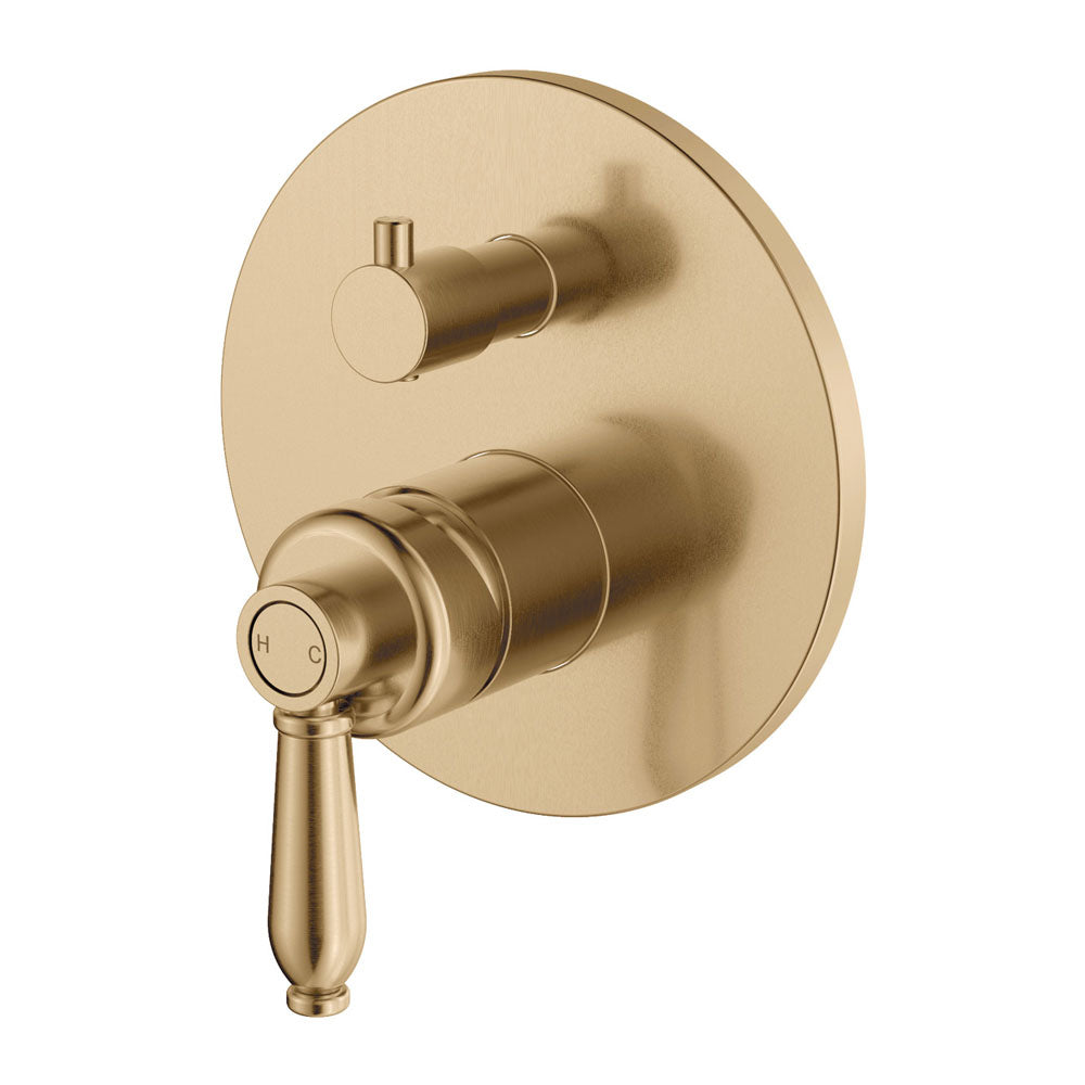 Fienza Eleanor Shower/Bath Diverter Mixer Urban Brass 202102UU