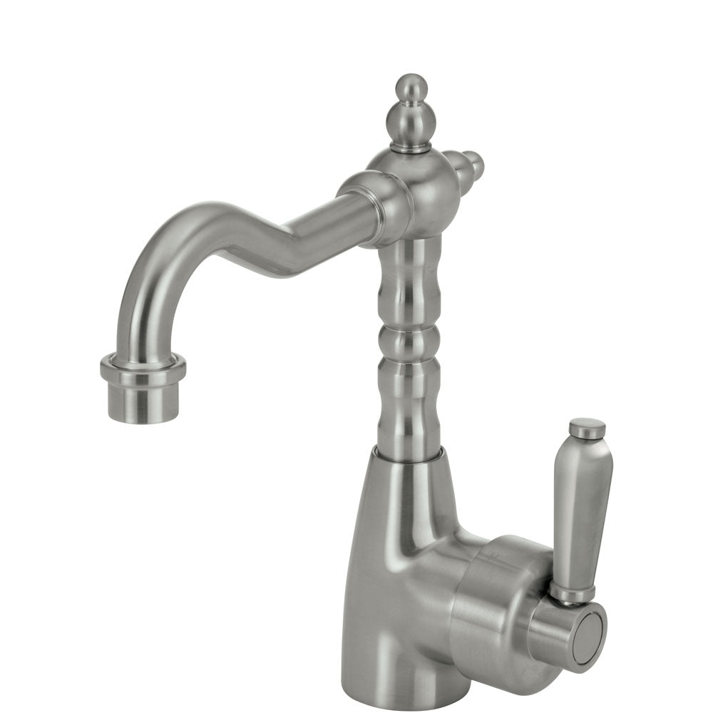 Fienza Eleanor Shepherds Crook Basin Mixer Brushed Nickel 202103NN