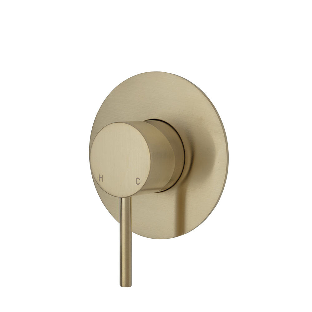 Fienza Kaya Shower/Bath Mixer Urban Brass, Large Plate 228101UB-3