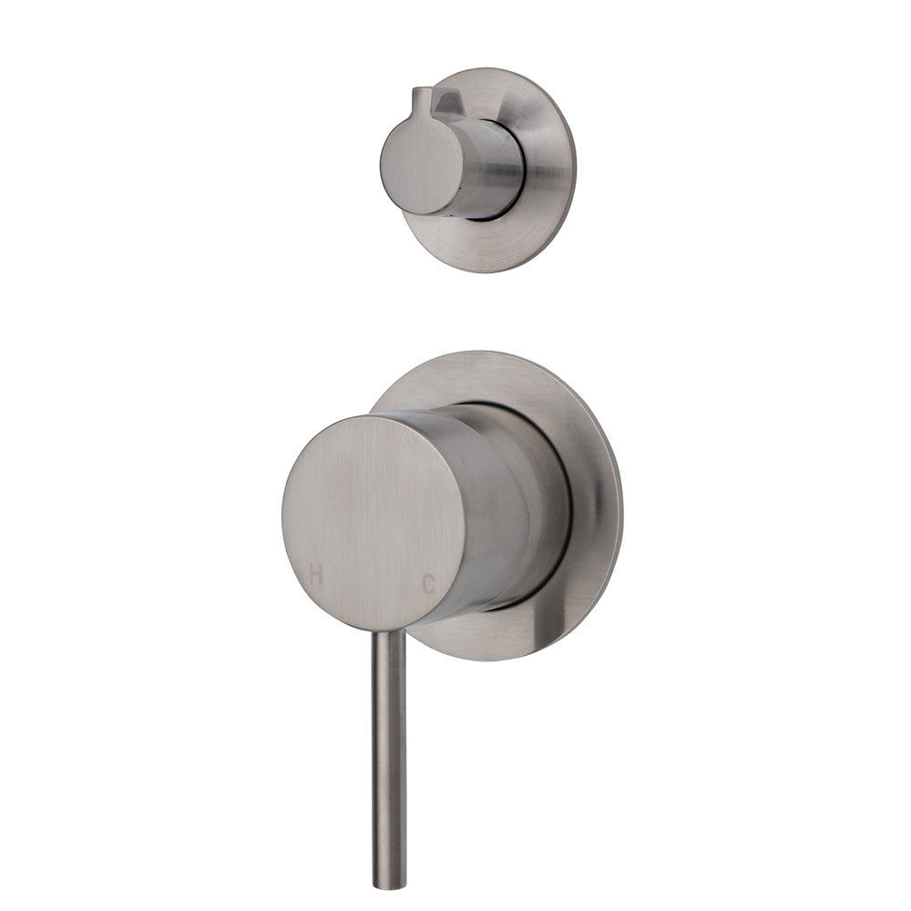 Fienza Kaya Shower/Bath Diverter Mixer Brushed Nickel (Separate Plates) 228102BN-4