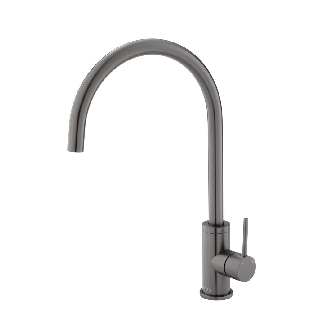 Fienza Kaya Gooseneck Sink Mixer Gun Metal 228105GM