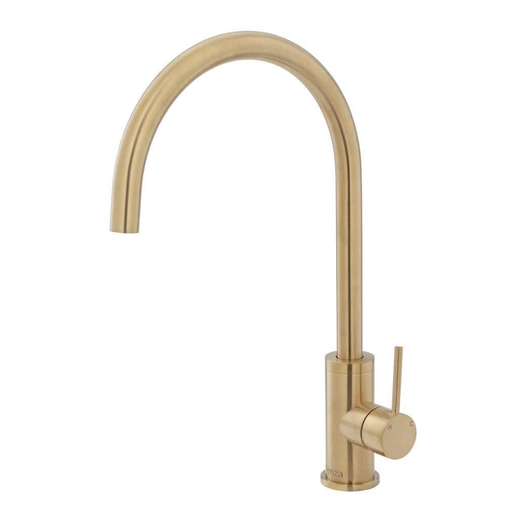 Fienza Kaya Gooseneck Sink Mixer Urban Brass 228105UB