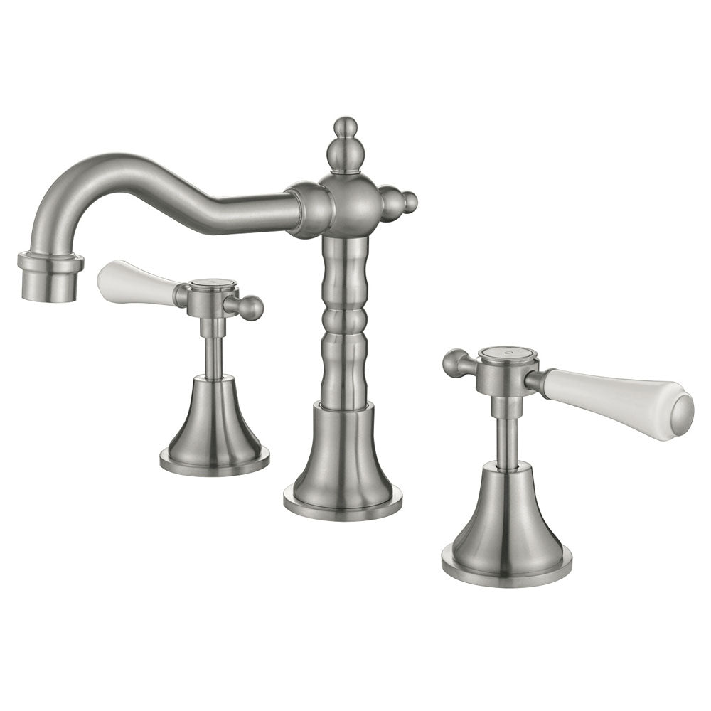 Fienza Lillian Lever Basin Set Brushed Nickel 339101BN