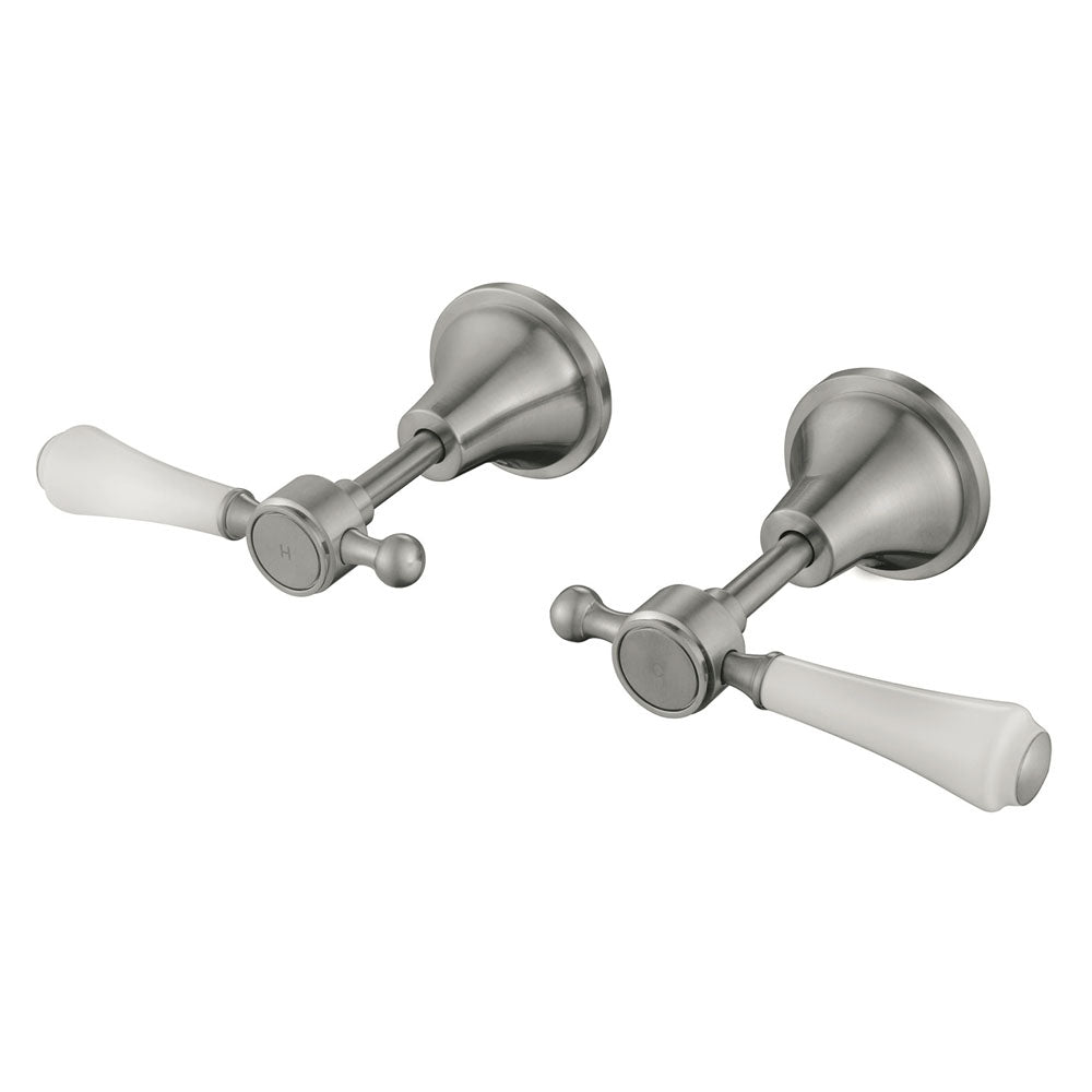 Fienza Lillian Lever Wall Top Assemblies Brushed Nickel 339104BN