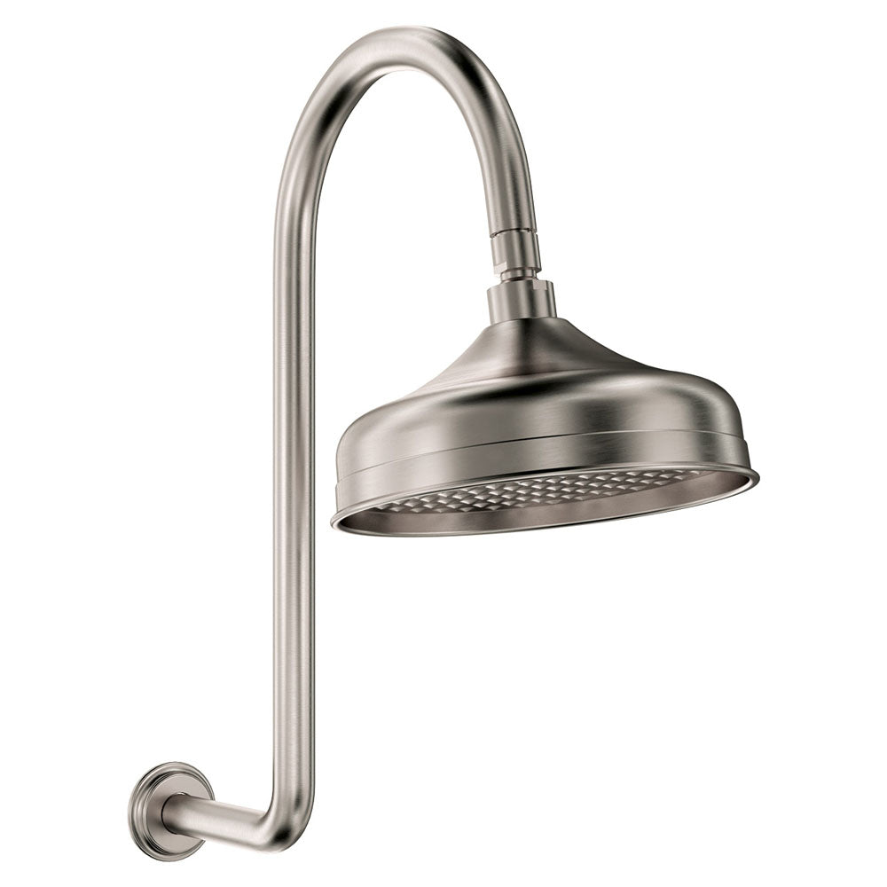 Fienza Lillian Gooseneck Shower Set Brushed Nickel 411138BN-A