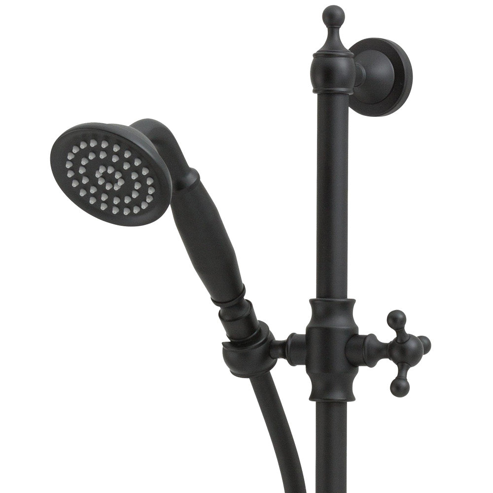 Fienza Lillian Shower Rail Matte Black 444114B