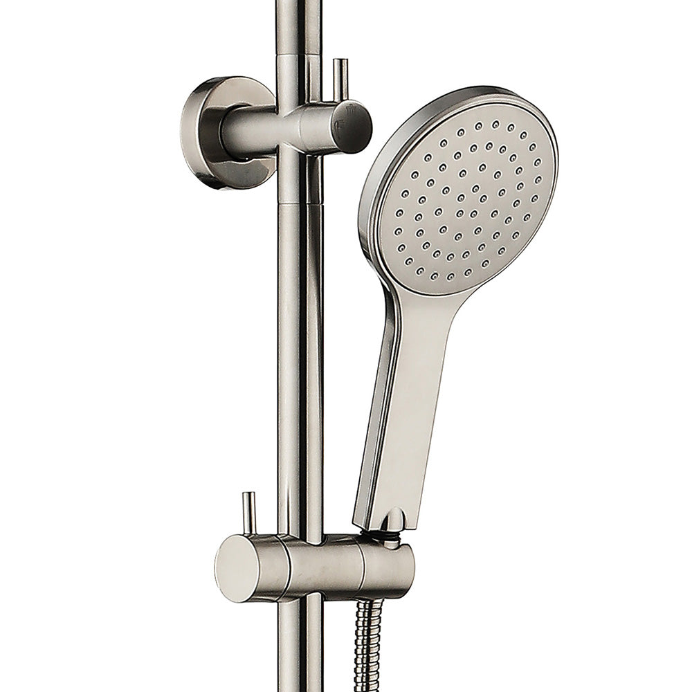 Fienza Kaya Twin Shower Brushed Nickel 455109BN