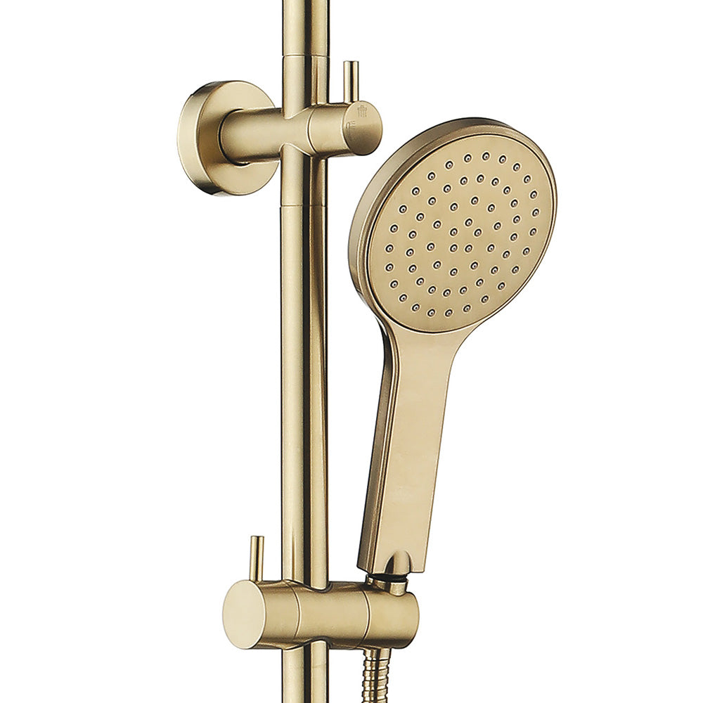 Fienza Kaya Twin Shower Urban Brass 455109UB