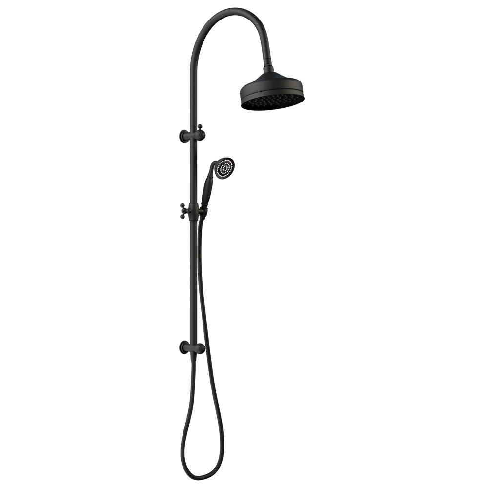 Fienza Lillian Twin Shower Rail Matte Black 455114B