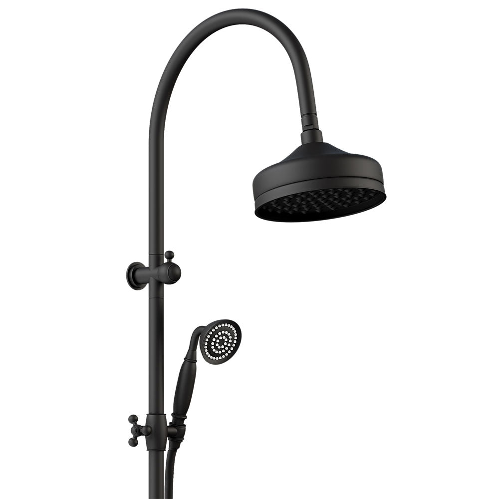 Fienza Lillian Twin Shower Rail Matte Black 455114B