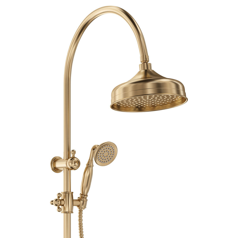 Fienza Lillian Twin Shower Rail Urban Brass 455114UB