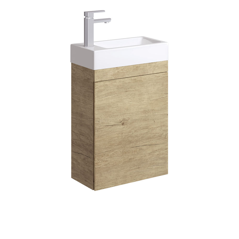 Fienza Edge 450 Ensuite Wall Hung Vanity Scandi Oak 45RS/45RS-OF