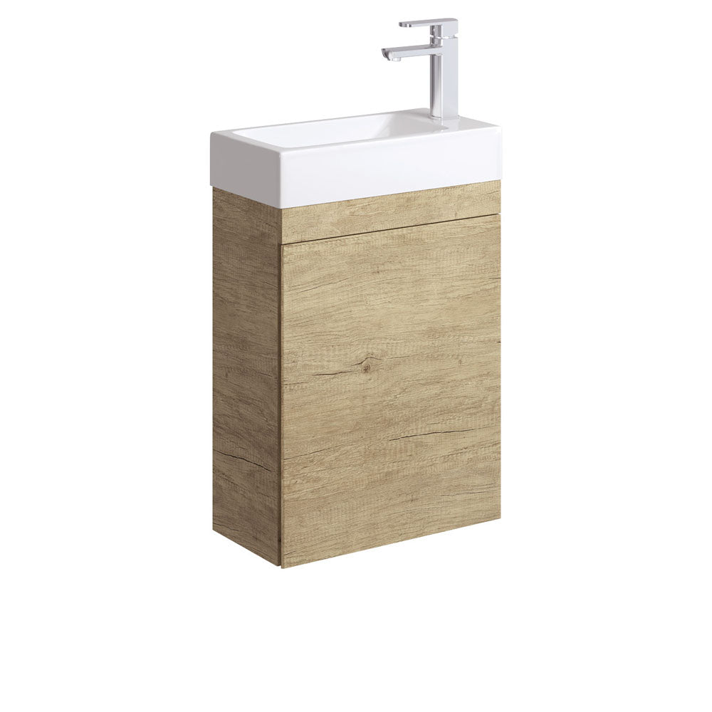 Fienza Edge 450 Ensuite Wall Hung Vanity Scandi Oak 45RS/45RS-OF