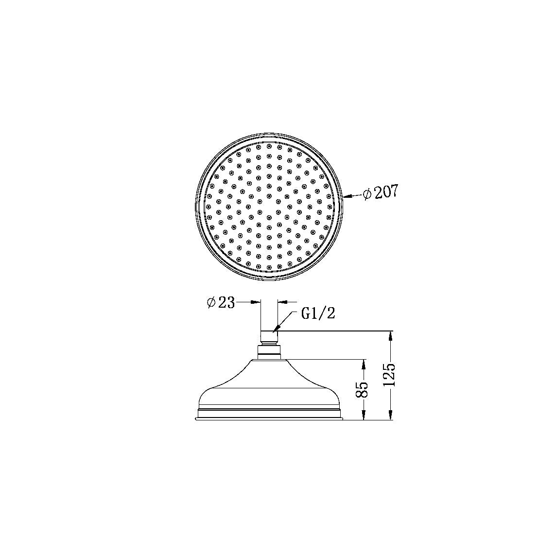 Nero York 200mm Shower Rose NR508094