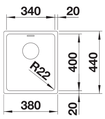 Blanco Andano 340-U Undermount Bowl Sink