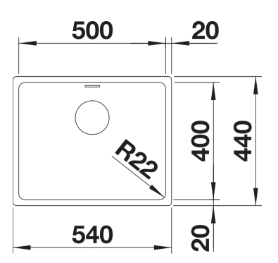 Blanco Andano 500-U Undermount Bowl Sink