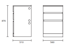 Everhard 45 Litre Nugleam Drawer System Laundry Unit