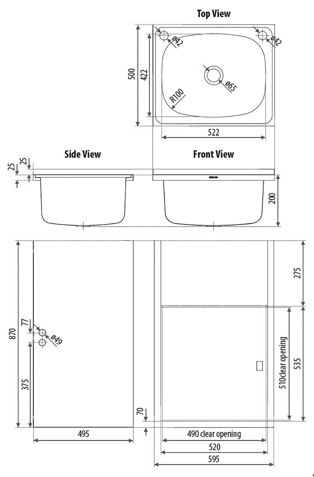 Everhard 40 Litre Standard Laundry Unit