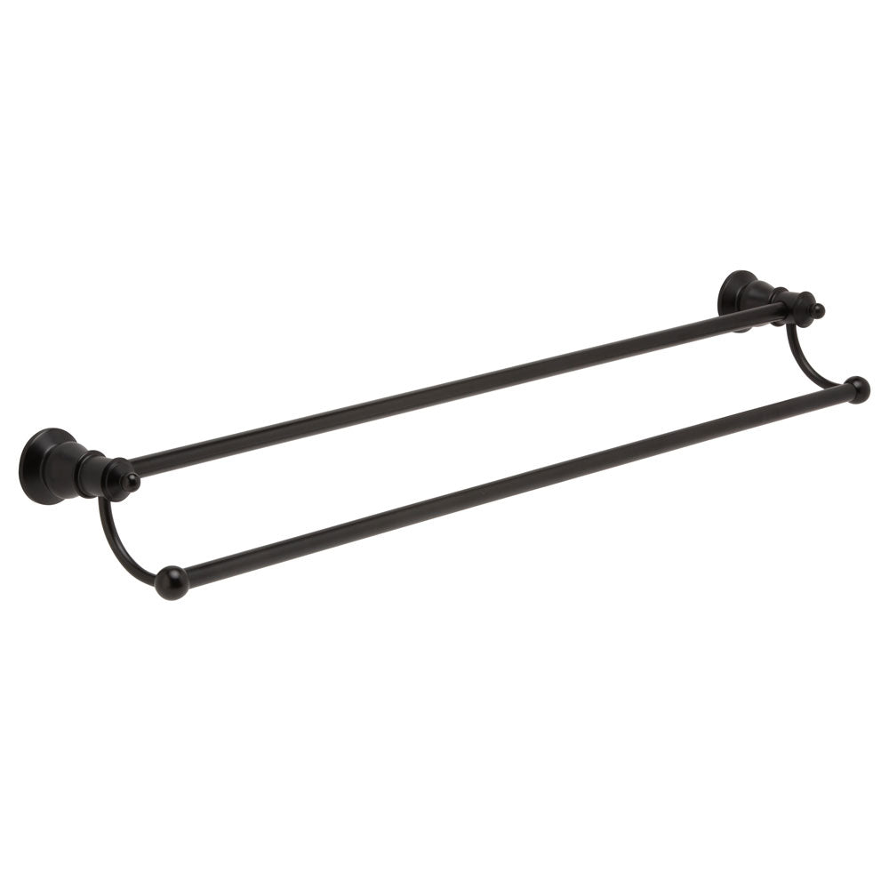 Fienza Lillian Double Towel Rail Matte Black 81008B