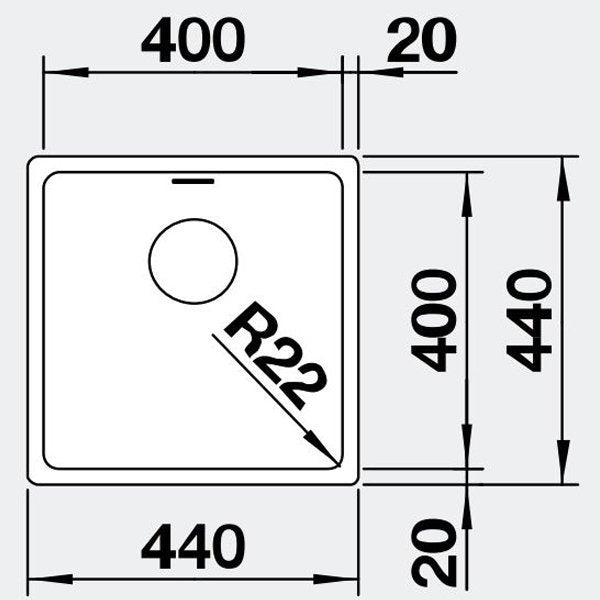 Blanco Undermount Bowl Sink ANDANO 400-U