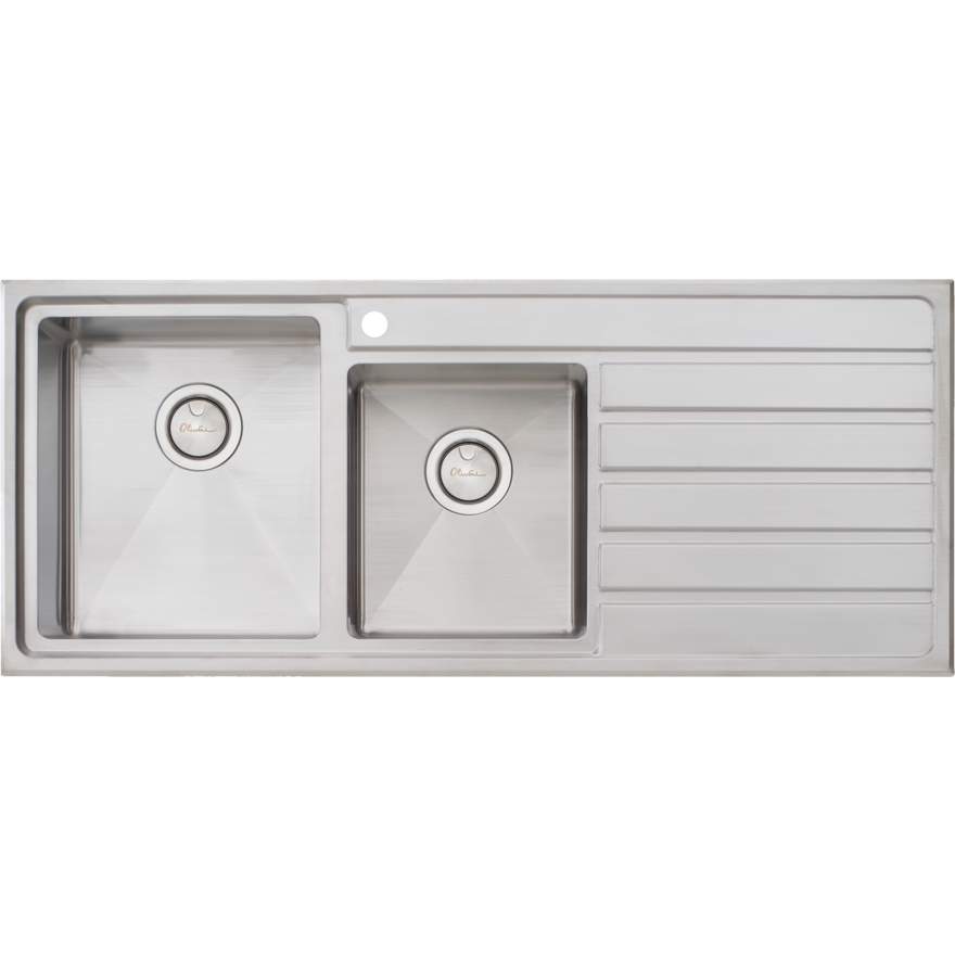 Oliveri Apollo 1 & 3/4 Left Hand Bowl Sink with Drainer AP1411