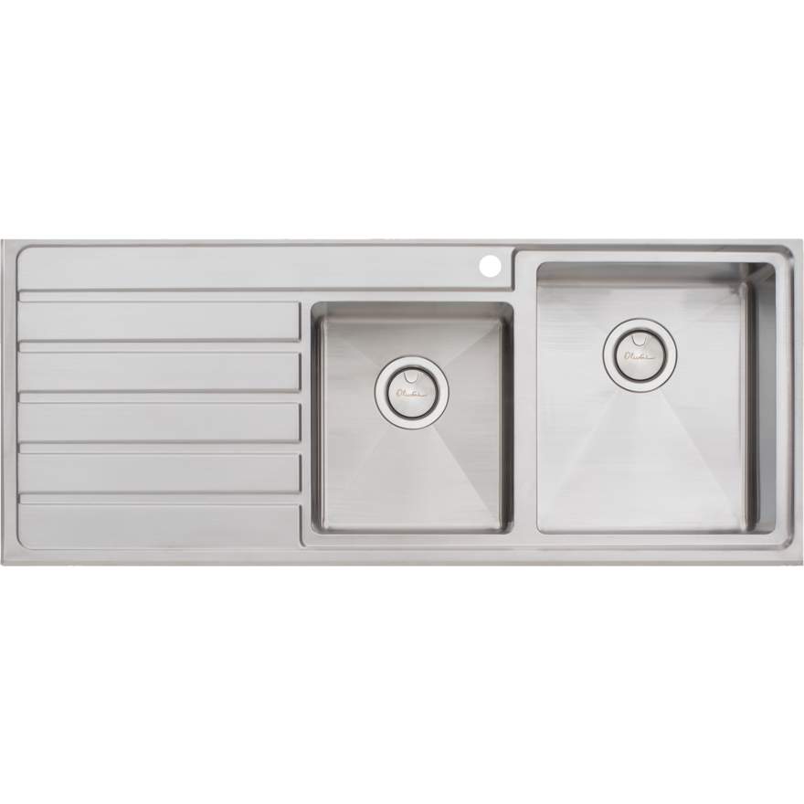 Oliveri Apollo 1 & 3/4 Right Hand Bowl Sink with Drainer AP1412