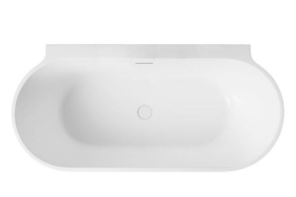 Decina Aurora 1700 Back to Wall Freestanding Bath Matte White AU1700MW