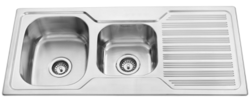 BUK Left Hand 1 & 1/2 Bowl Sink with Drainer JK108.1LS