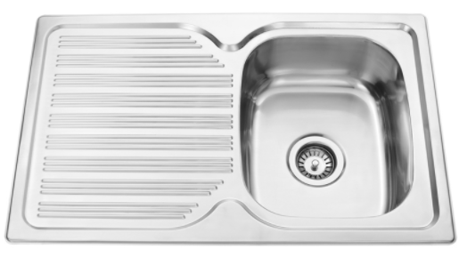 BUK Right Hand Single Bowl Sink with Drainer JK78.1RS