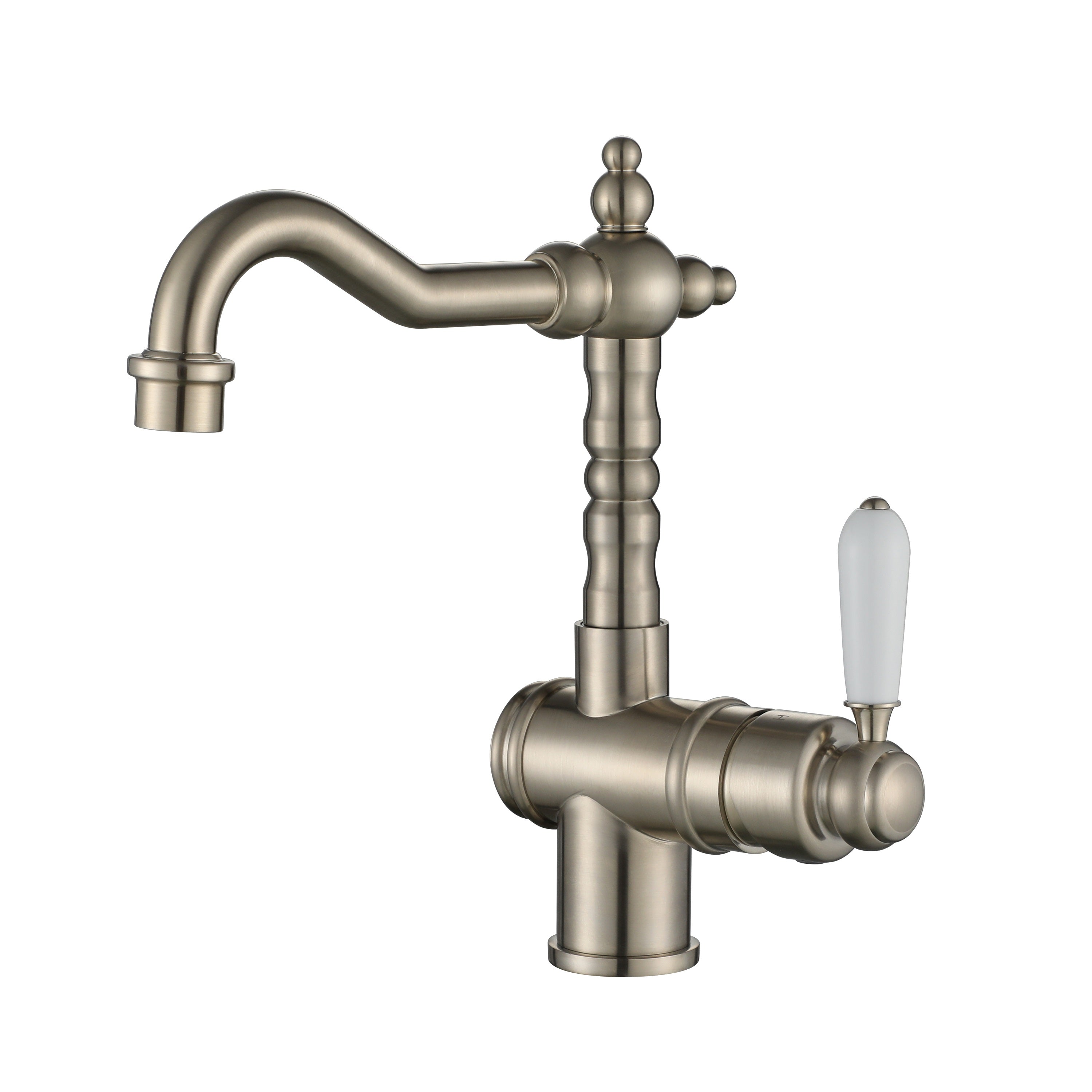 Modern National Bordeaux High Rise Basin Mixer Brushed Nickel BOR002BN