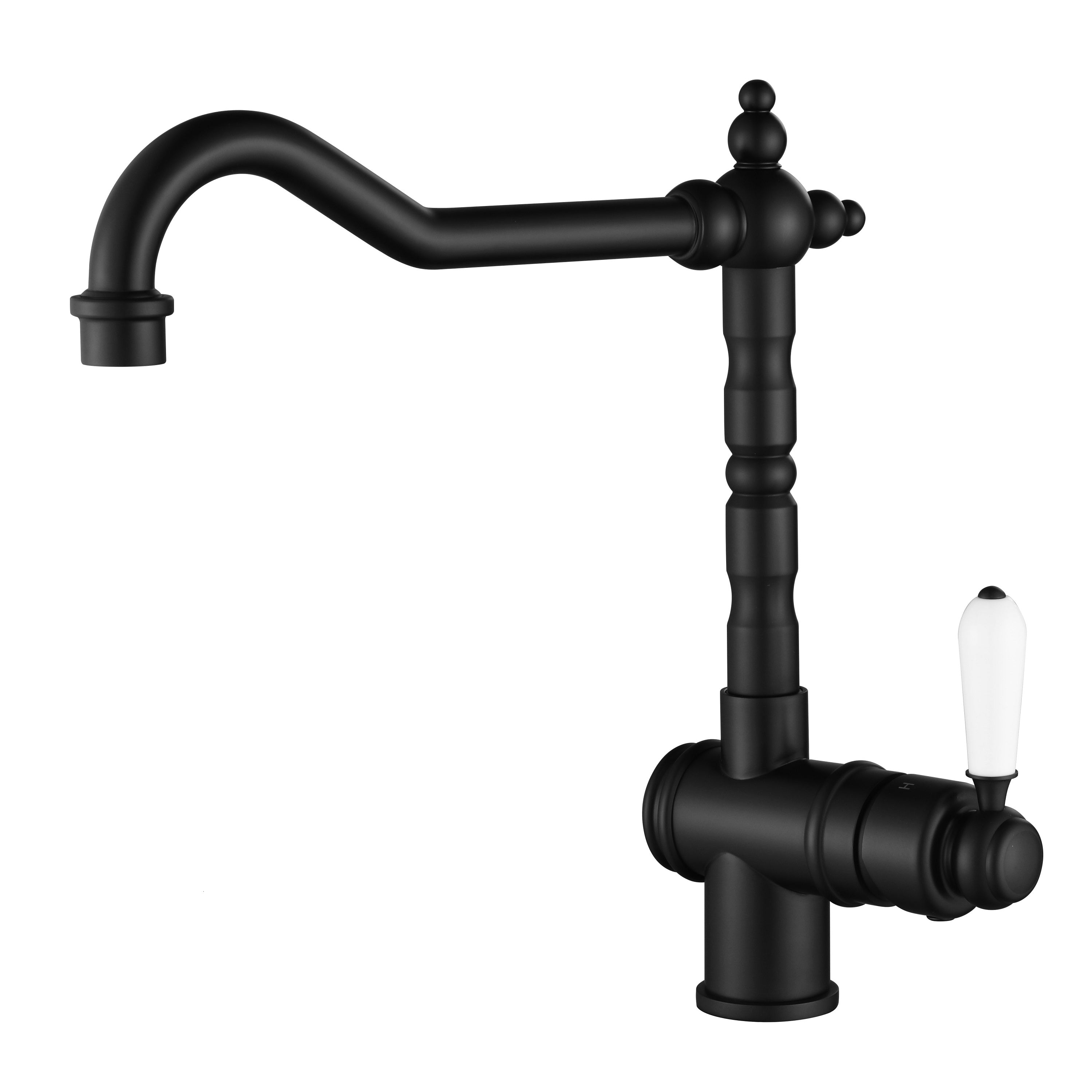 Modern National Bordeaux Kitchen Mixer Matte Black BOR004BK