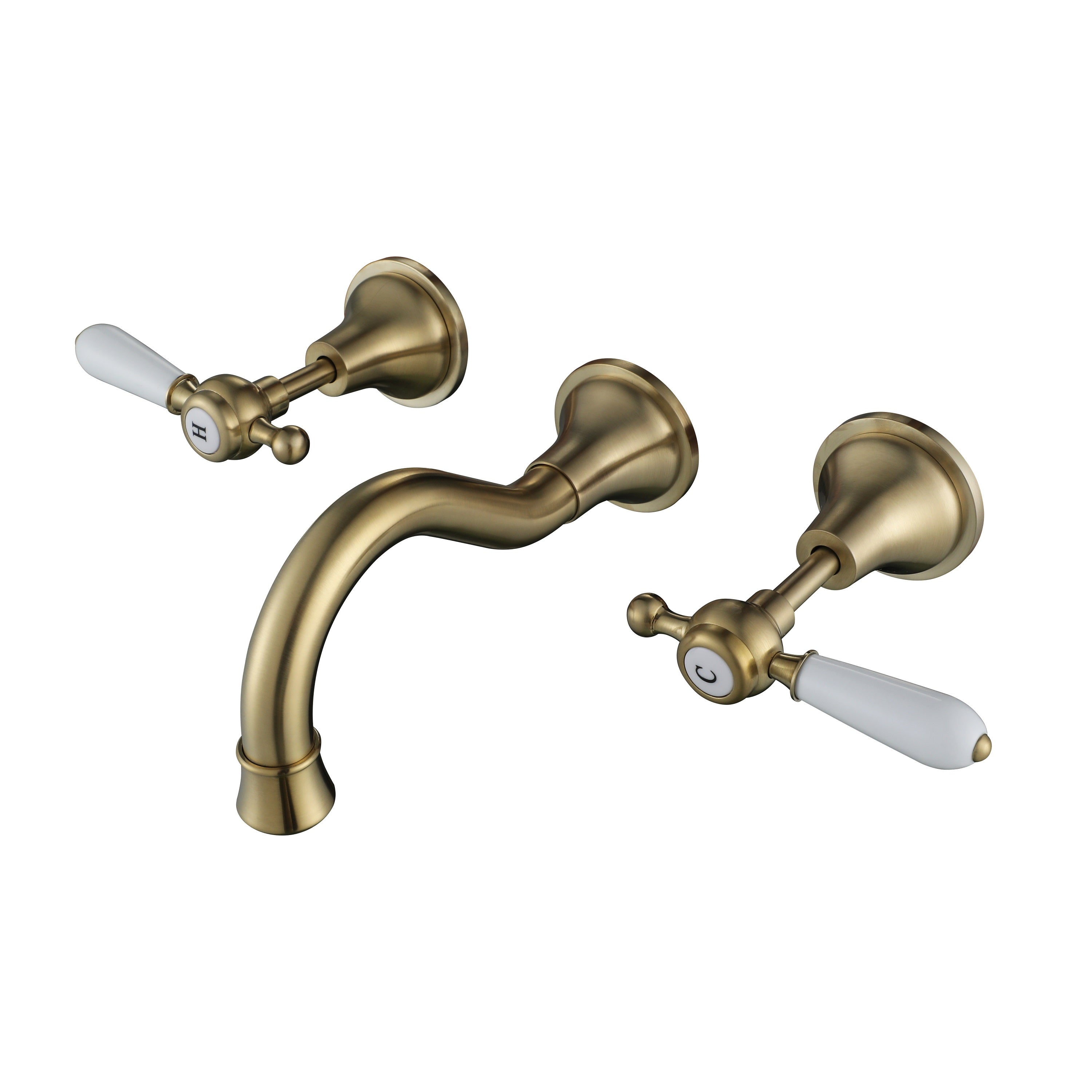 Modern National Bordeaux Wall Bath Set Brushed Bronze BOR007BM