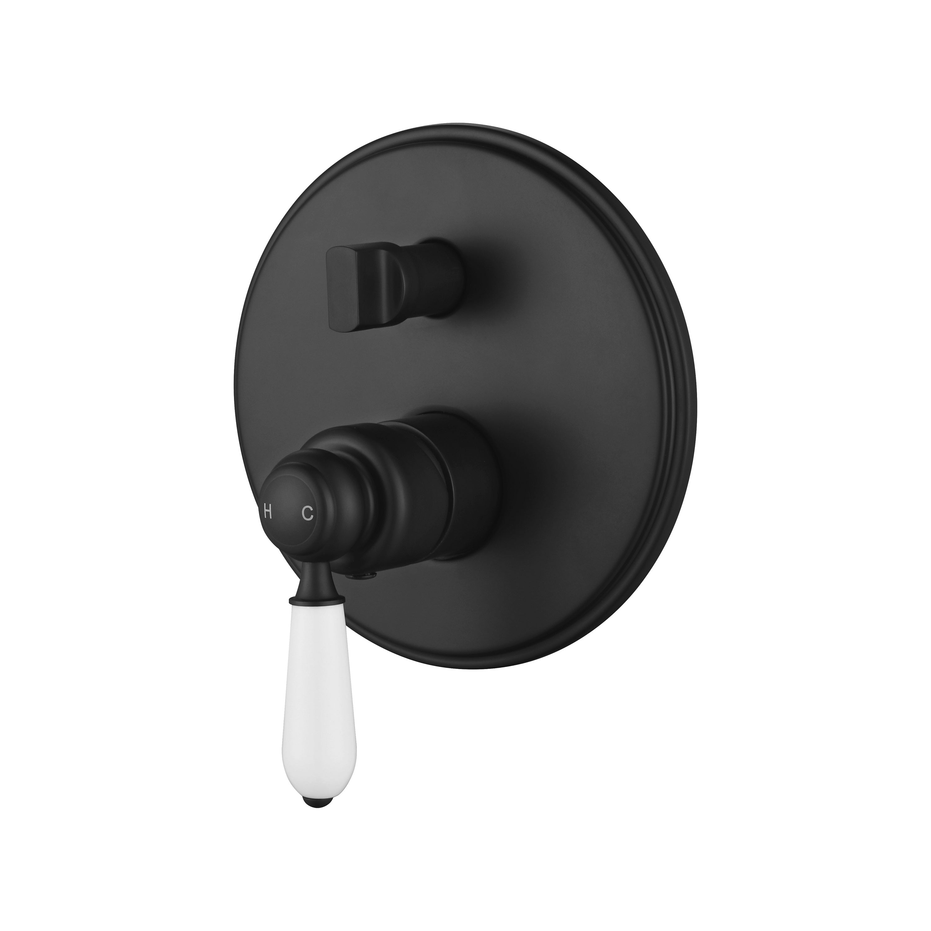 Modern National Bordeaux Shower Diverter Mixer Matte Black BOR009BK