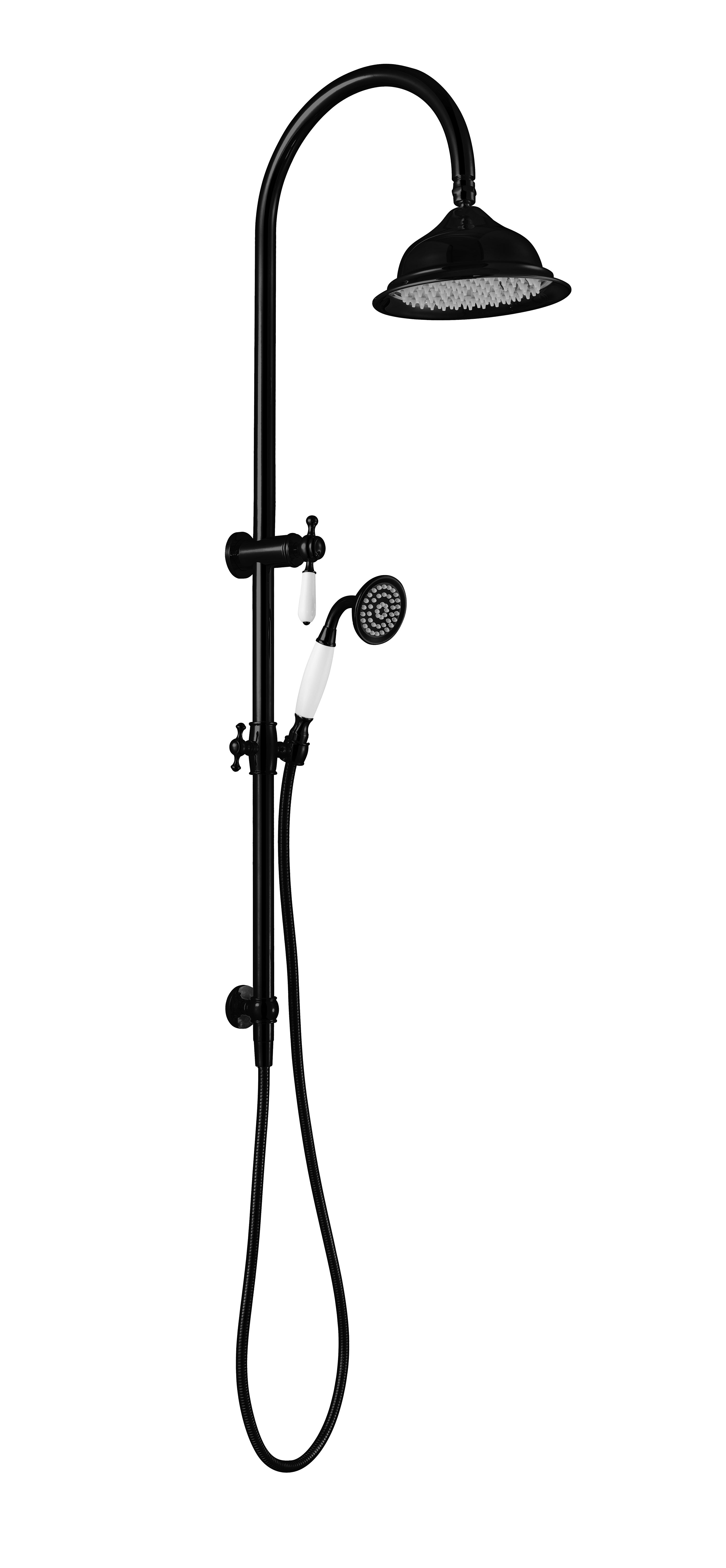 Modern National Bordeaux Shower Column Set Matte Black BOR013BK