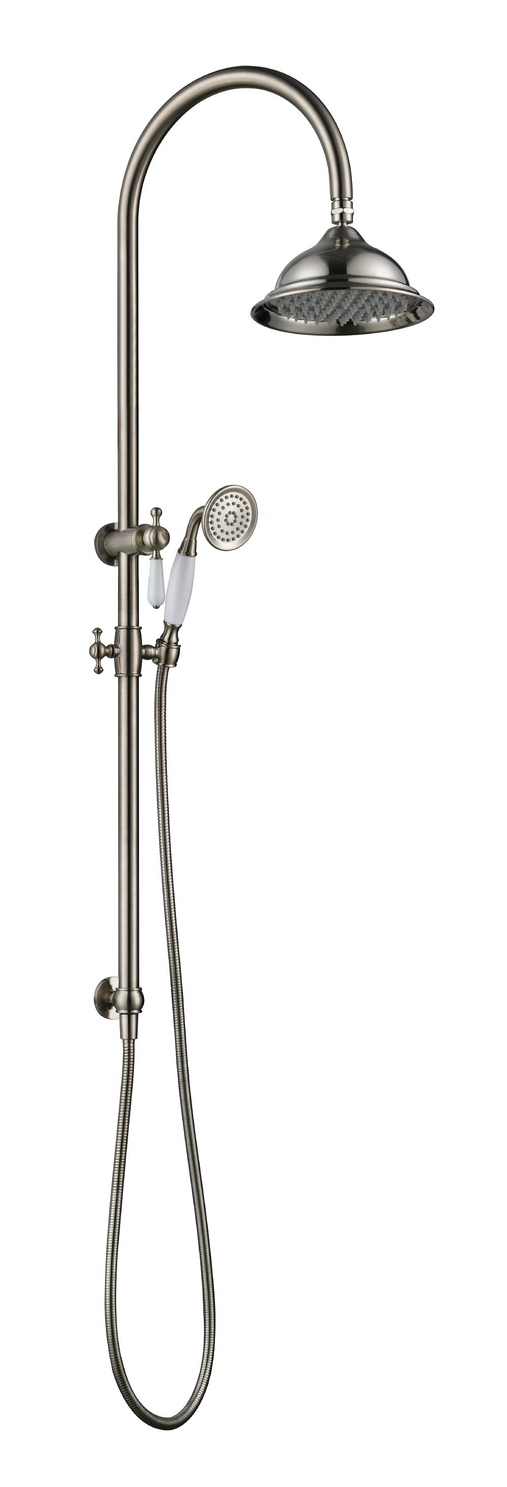 Modern National Bordeaux Shower Column Set Brushed Nickel BOR013BN