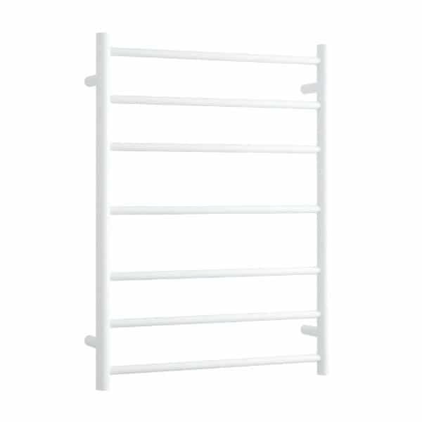 Thermogroup Straight Round 7 Bar Heated Towel Ladder Satin White BS44MW