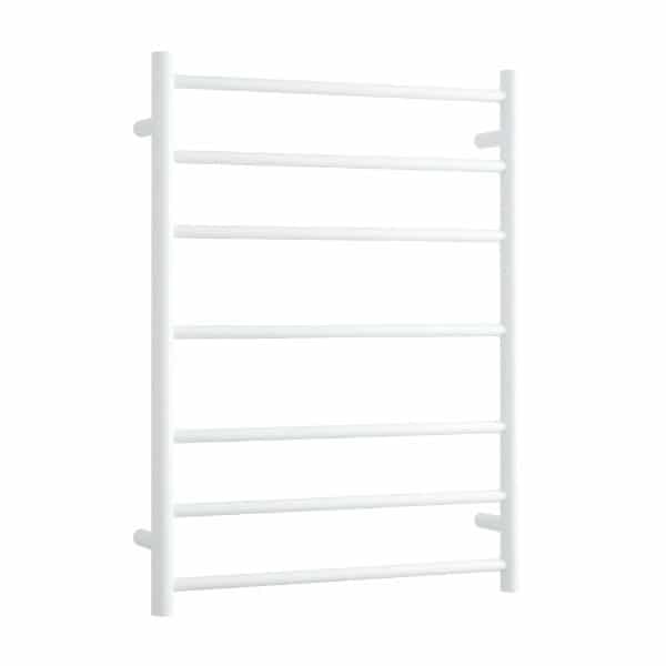 Thermogroup Straight Round 7 Bar Heated Towel Ladder Satin White BS44MW
