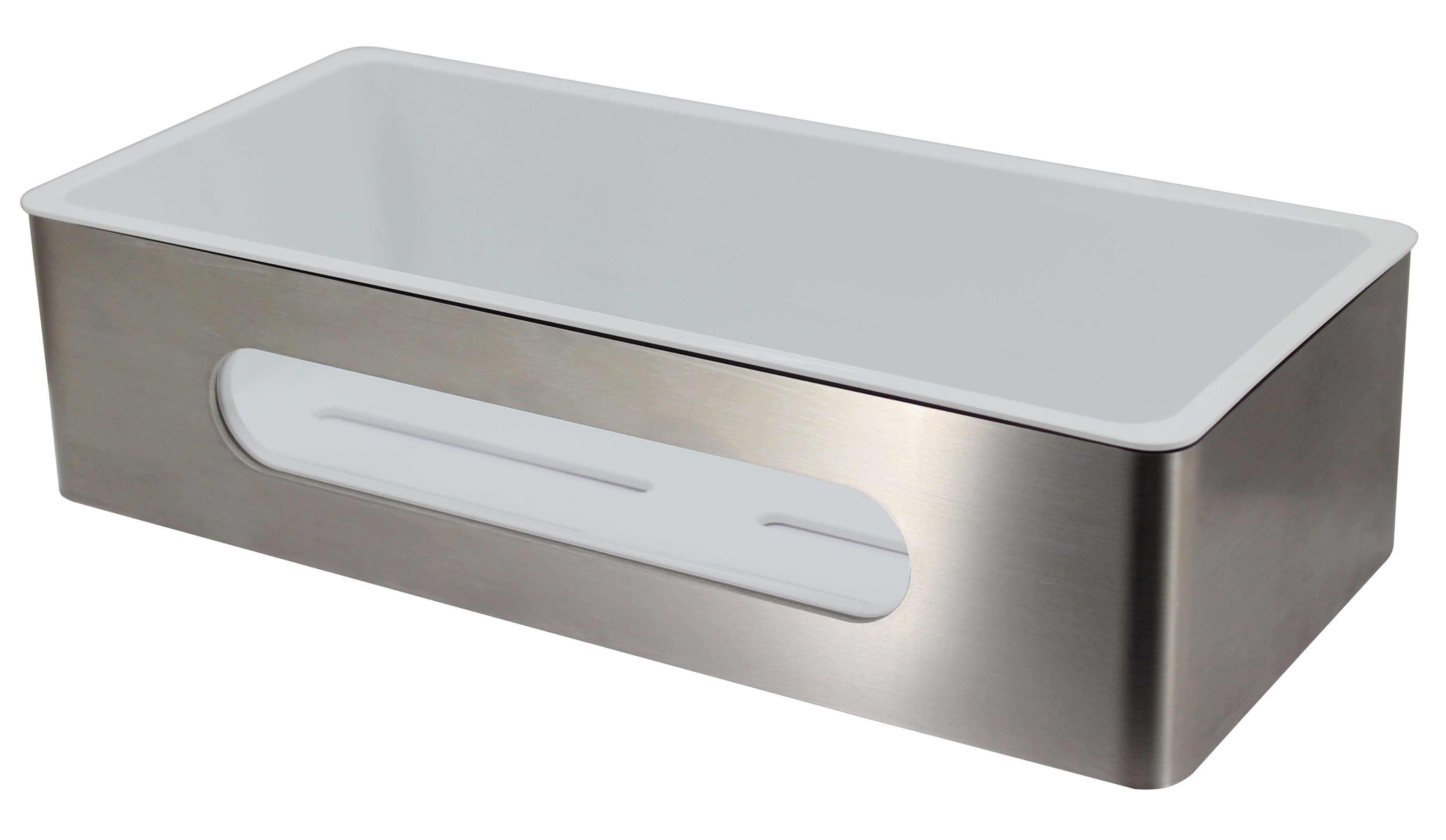 Modern National Rectangular Basket Stainless Steel