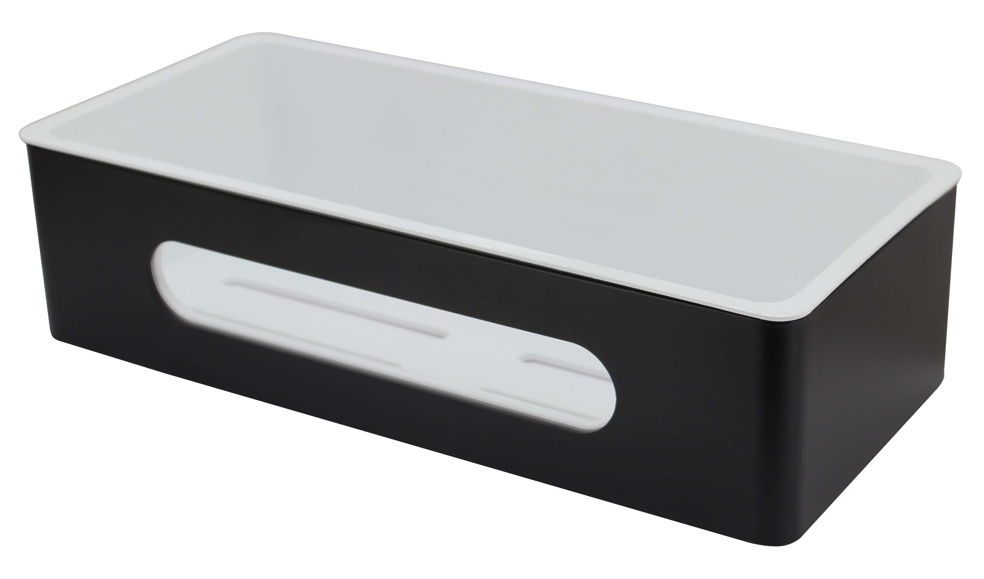 Modern National Rectangular Basket Matte Black