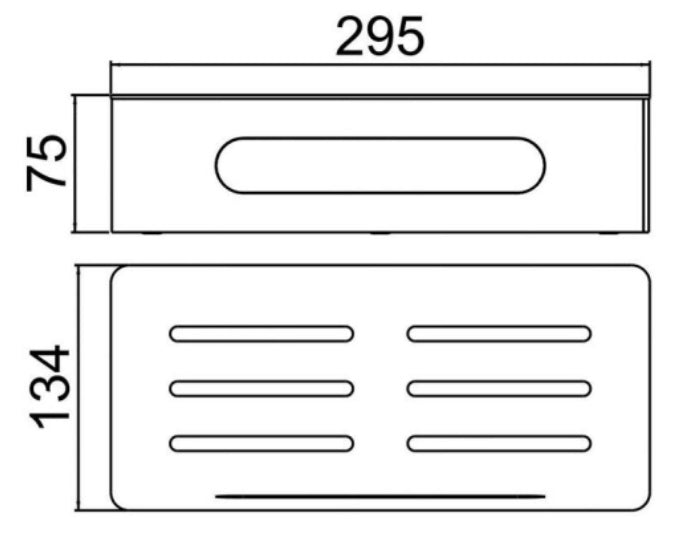 Modern National Rectangular Basket Stainless Steel