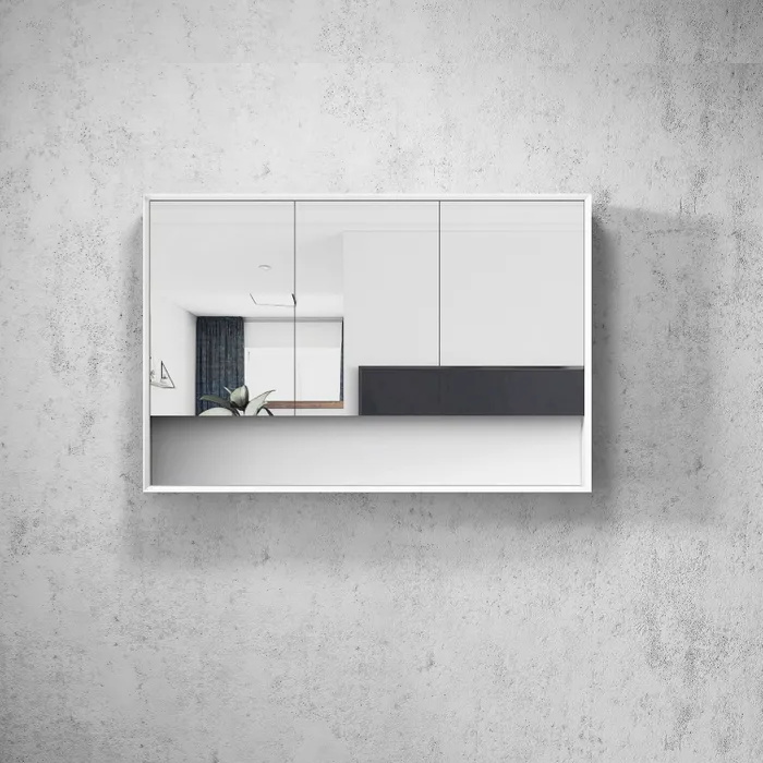 Otti Boston 1200mm Shaving Cabinet Matte White BSSV1200W