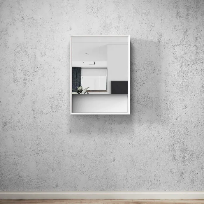 Otti Boston 600mm Shaving Cabinet Matte White BSSV600W