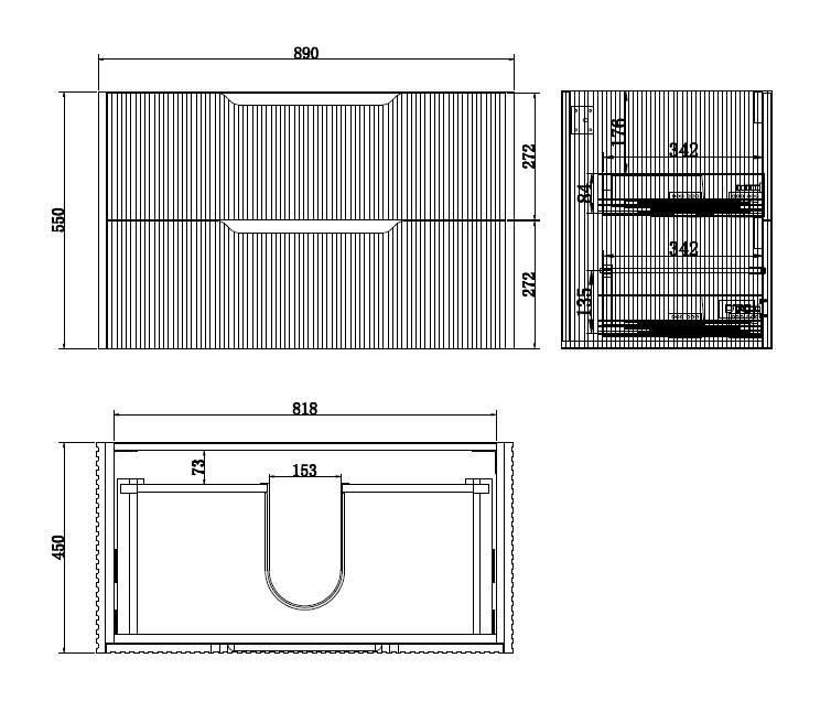 Bali Matte White Wall Hung Vanity